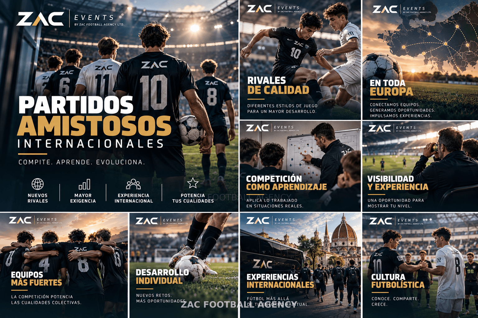 Experiencias futbolísticas internacionales: rivales, aprendizaje, desarrollo individual y equipos
