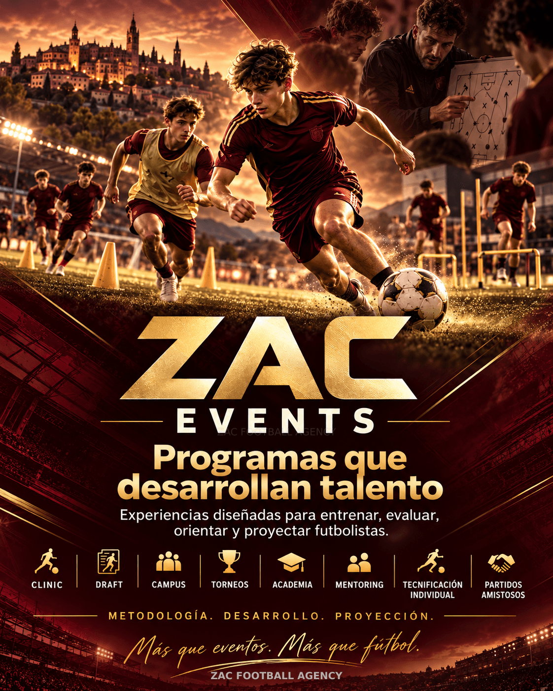 ZAC Events: programas para entrenar, evaluar, orientar y proyectar futbolistas