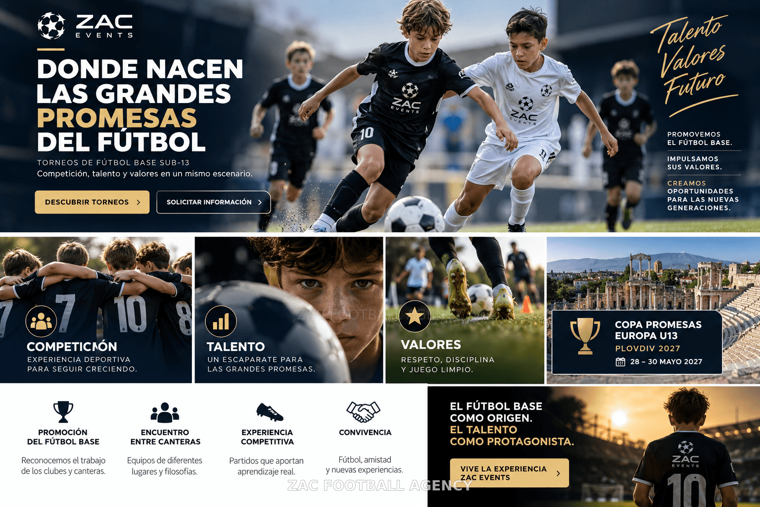 Material gráfico proporcionado de Copa Promesas Europa U13, Plovdiv 2027