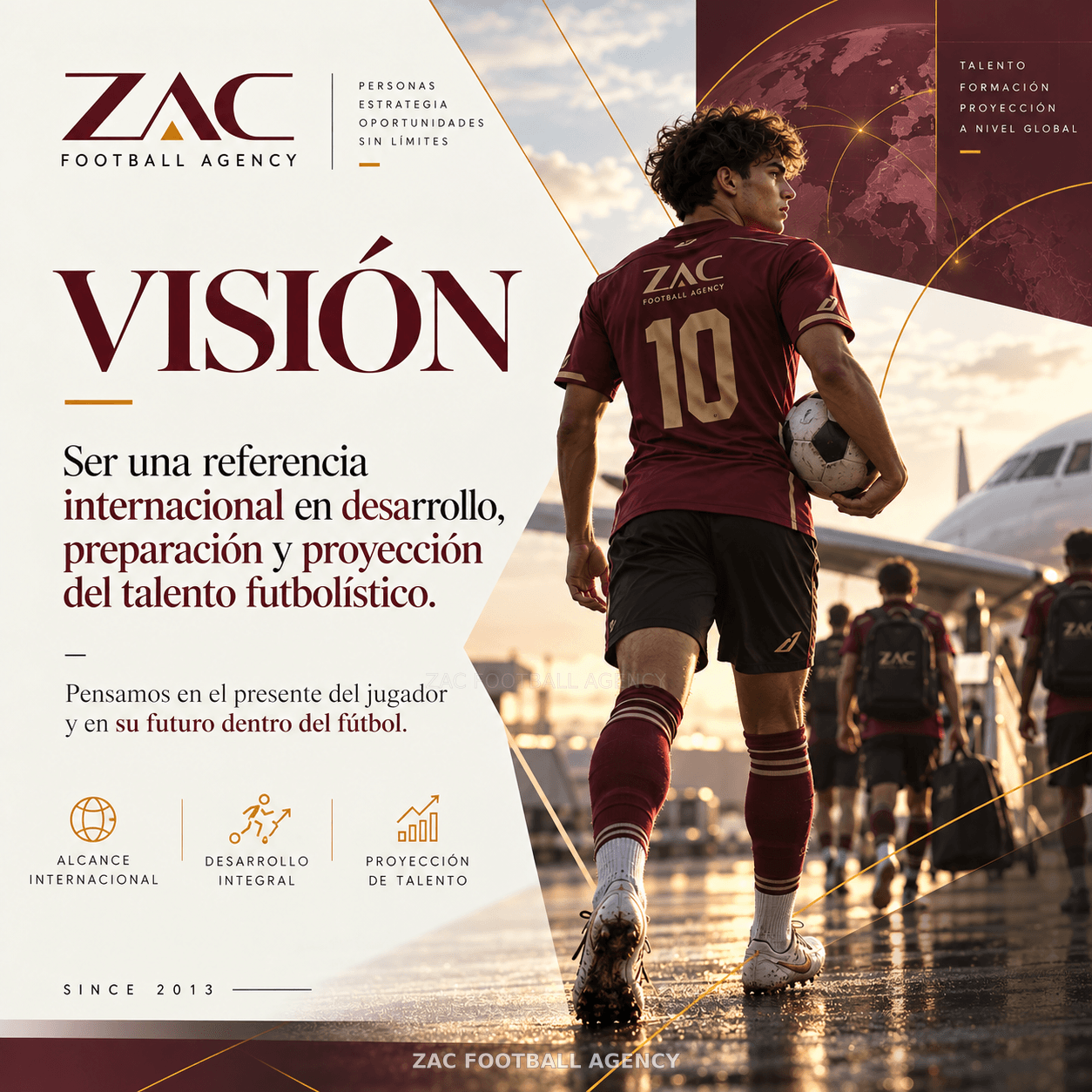 ZAC Football Agency — Visión: desarrollo, preparación y proyección internacional del talento